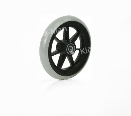 5" RUBBER WHEEL, 125 X 27 MM, ROUND PROFILE