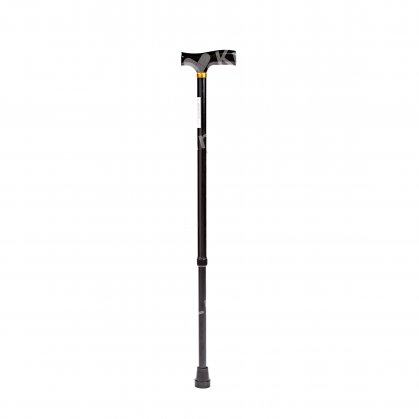 ALUMINIUM  WALKING STICK (WOODEN HANDLE)