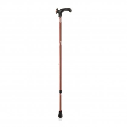 ALUMINIUM WALKING STICK WITH SOFT ANATOMIC HANDLE BRONZE, RIGHT HAND