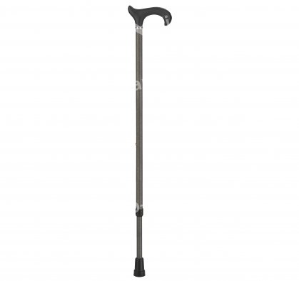 ALUMINIUM WALKING STICK WITH SOFT HANDLE GREY