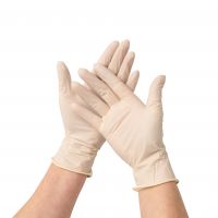 DISPOSIBLE LATEX GLOVES, SIZE XL PACK OF 100 PCS