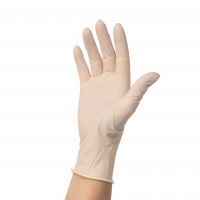 DISPOSIBLE LATEX GLOVES, SIZE XL PACK OF 100 PCS