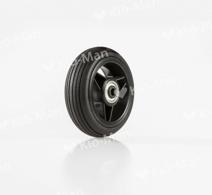 FRONT CASTER PU BLACK, SIZE 100X30 MM