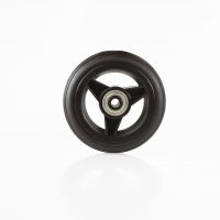 FRONT CASTER PU BLACK, SIZE 100X30 MM