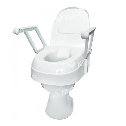 HEIGHT-ADJUSTABLE RISER FOR TOILET SEAT WITH LID