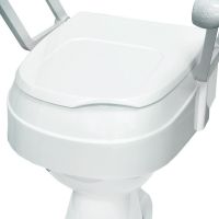 HEIGHT-ADJUSTABLE RISER FOR TOILET SEAT WITH LID