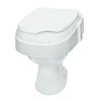 HEIGHT-ADJUSTABLE RISER FOR TOILET SEAT WITH LID