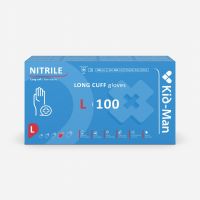 KID-MAN LONG NITRILE GLOVES N100, SIZE L