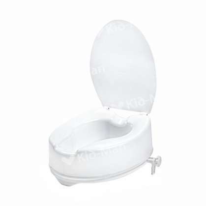 RAISED TOILET SEAT WITH LID, HEIGHT 10 cm